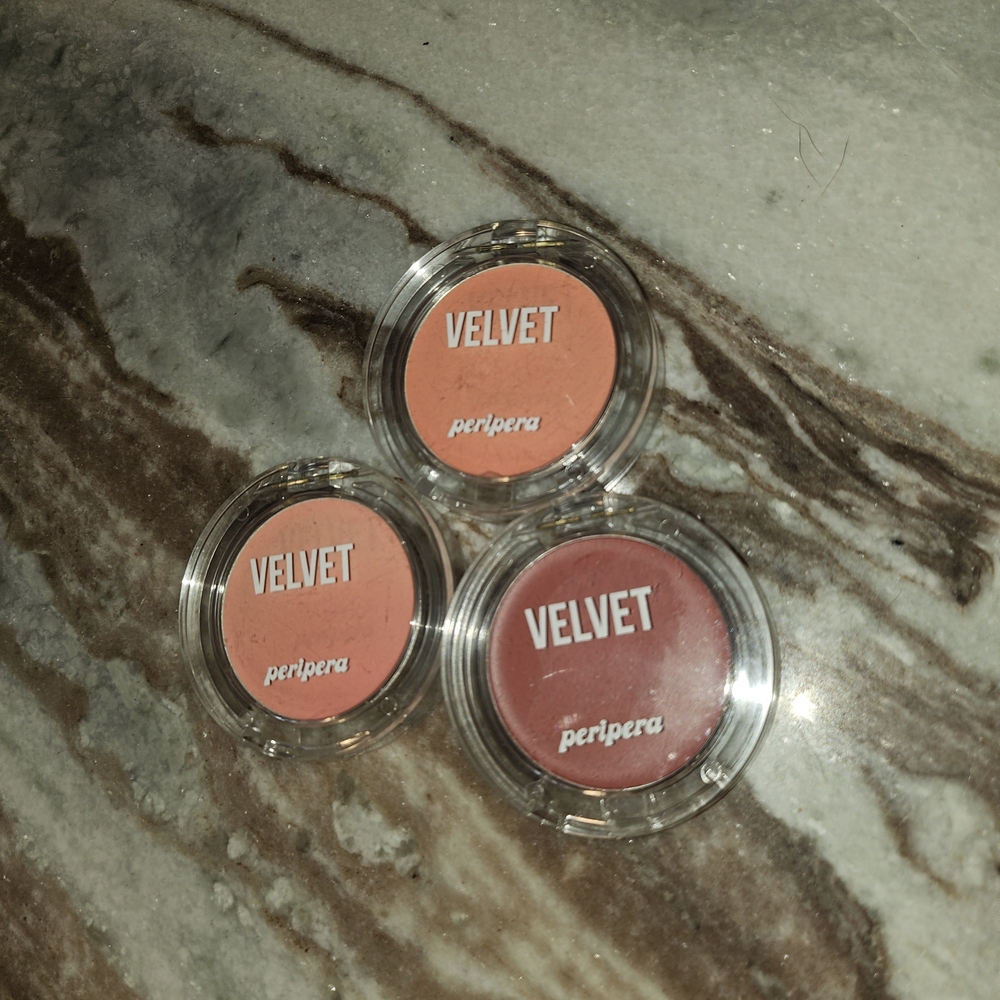 **3PACK** Peripera Velvet Blush Trio - Coy Peach, Spring Bloom, Wonder Rose